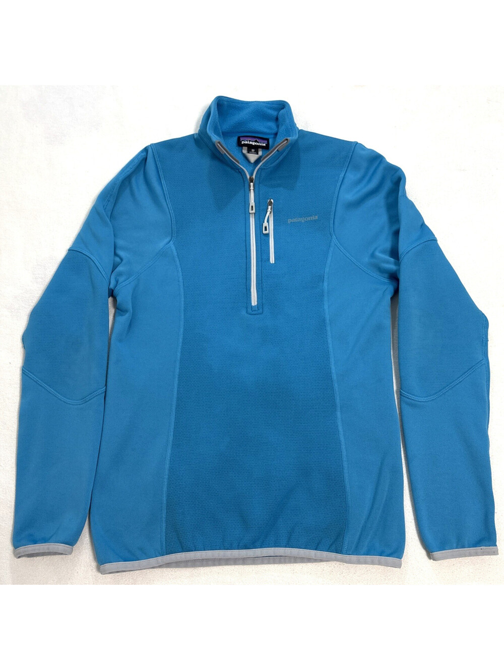 Patagonia Piton Hybrid Pullover Women XS Curacao Blue Polartec 1/2 Zip